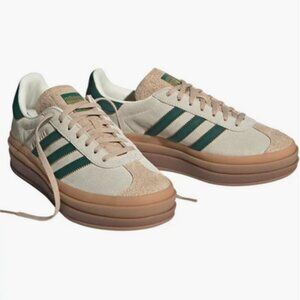 Adidas Gazelle Bold Cream Green Magic Beige 6W Like New